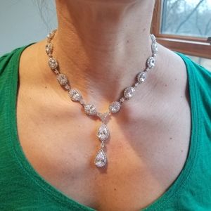 Mariell cubic zirconia necklace & earrings